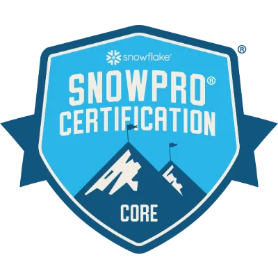 Snowflake SnowPro Core certification badge